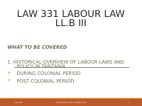 LABOUR LAW LECTURE ONE - TWO.ppt